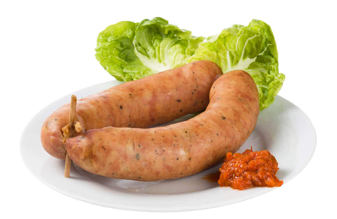 Kranjska Klobasa (Carniolan Sausage) with Lettuce